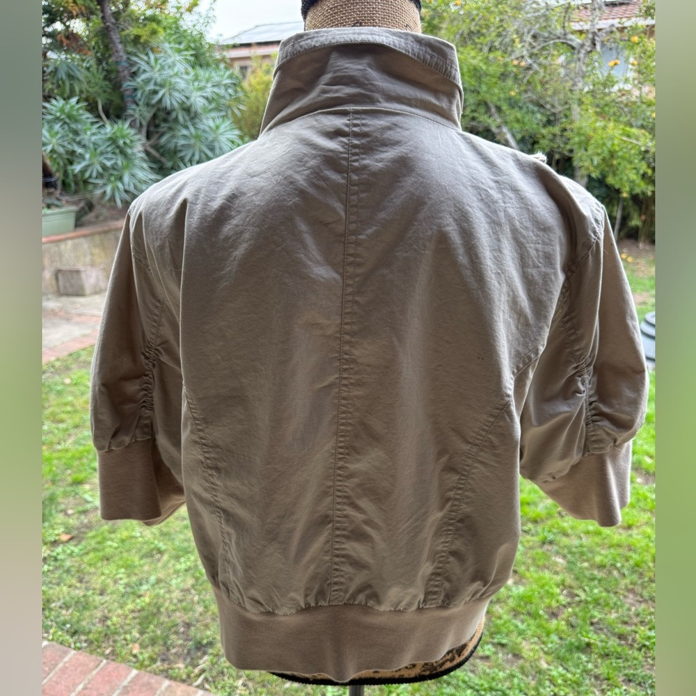 Torrid Tan Bomber Jacket with Ruffle Detail - Picture 3 of 4